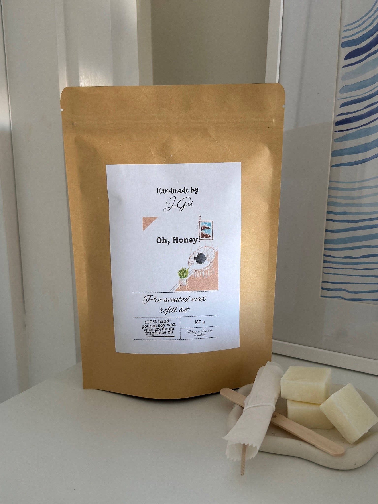 Candle Refill Pouch 100% Soy Wax Oh, Honey!.