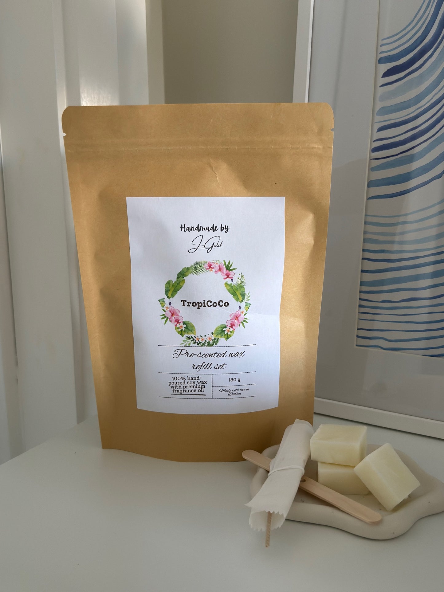 Candle Refill Pouch 100% Soy Wax TropiCoCo.